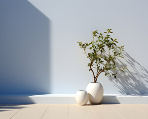 white wall empty room interior floor background modern light design.