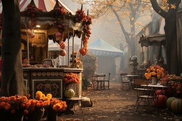 Naklejka premium Autumn fairs - Generative AI
