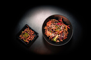 Sushi boat combo background black