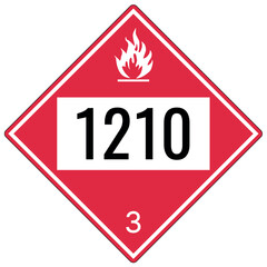 Hazardous material sign class 3 hazardous substances (Flammable and Combustible Liquids)