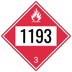 Hazardous material sign class 3 hazardous substances (Flammable and Combustible Liquids)
