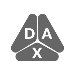 DAX letter logo design on white background. Creative  modern DAX letter logo design. Vector design.