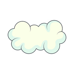 Cute Cartoon Clouds Isolated on White Background. Illustration Design.