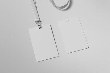 Realistic ID Card Mockup with blank photo