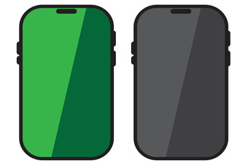 Smartphone icon. Mobile phone communication symbol. Blue square button with flat web icon. Vector. EPS 10.