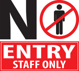 No entry staff only sign.eps