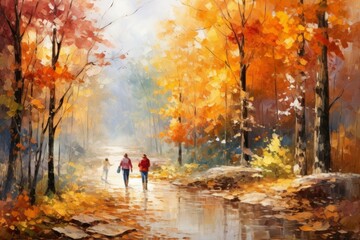 Autumn hiking - Generative AI