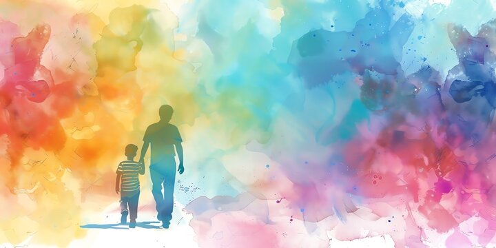 Abstract watercolor painting. Colorful watercolor stains.