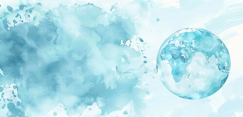 Blue watercolor circle with a watercolor texture.