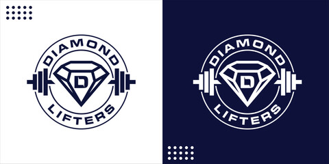 Creative D Diamond logo with circular writing, design inspiration, illustration, vector