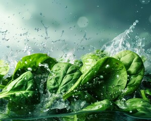 Fototapeta premium Photo of a fresh spinach