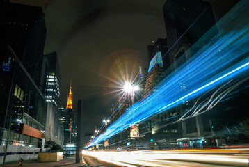 Vibrant Light Trails on Paulista Avenue (Avenida Paulista) at Night - São Paulo, Brazil