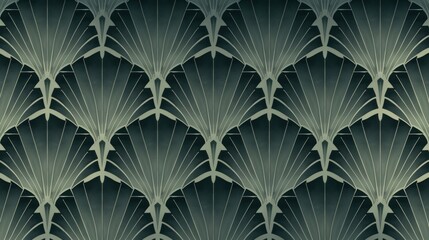 art deco seamless pattern, dark grey and jade geometric design with a subtle gradient in the background 