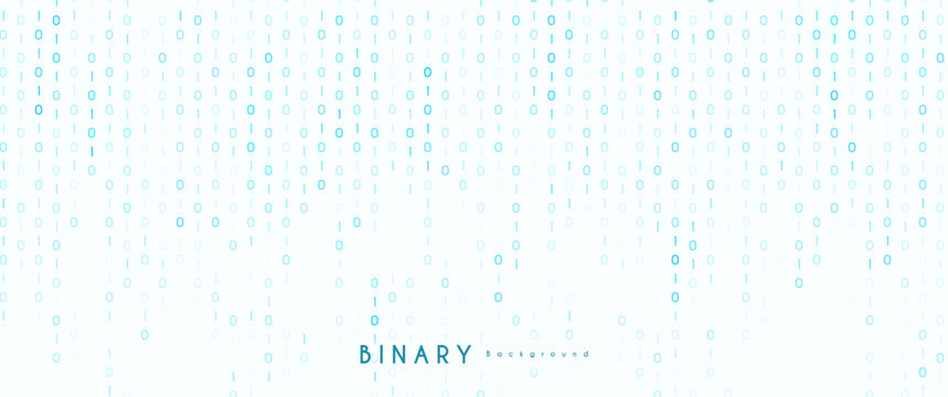 light colored falling vertical binary number, futuristic science fiction vector illustration, good for background, science, tech