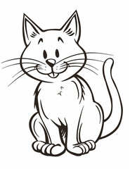 Playful Felines: Cat Coloring Pages for All Ages- Printable pages - Easy Coloring Pages - Line Art  - Simple Patterns - Relaxing Coloring Pages for Adults