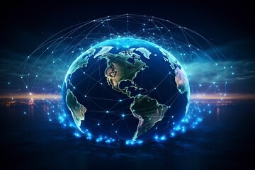 Fototapeta premium blue planet earth, generative ai
