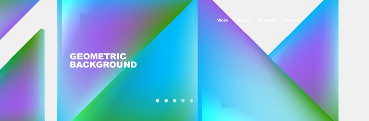 Triangle minimal web site page background design. Vector Illustration For Wallpaper, Banner, Background, Card, Book Illustration, landing page