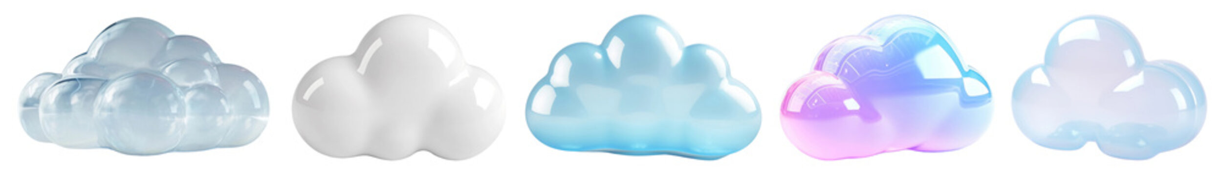 3d cloud illustration png on transparent background