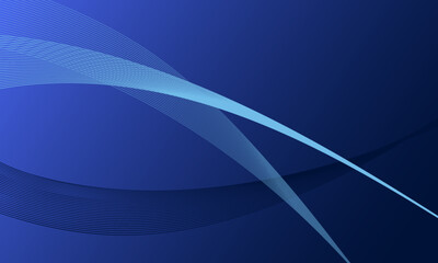 blue lines wave curves with smooth gradient abstract background