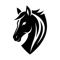 Horse head silhouette vector