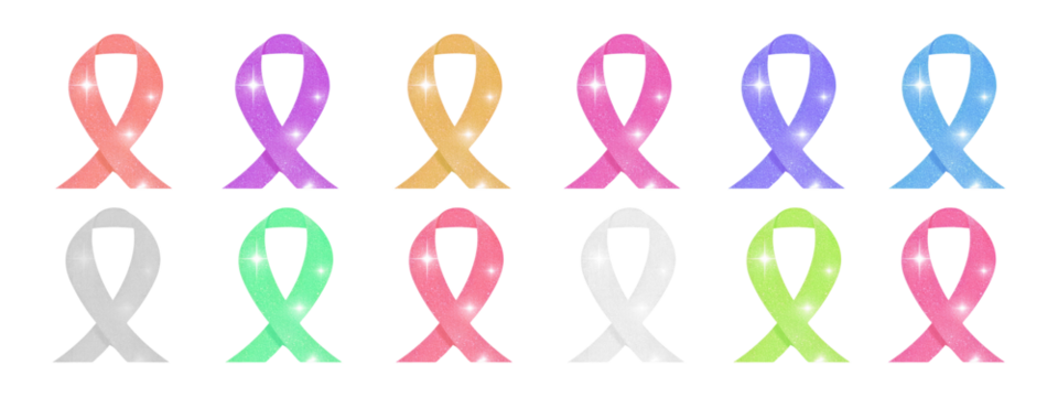 Glittery of ribbon png on transparent background