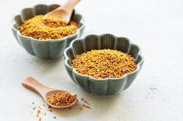 Healthy bee pollen grains