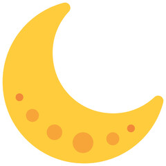 crescent moon flat icon