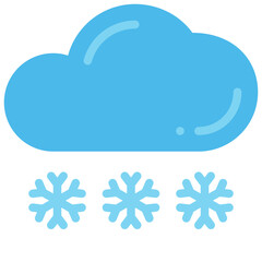 snowfall flat icon