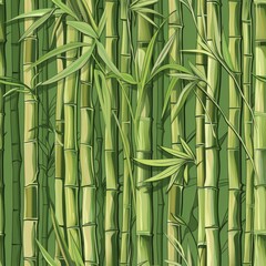 seamless pattern of bamboo stalks