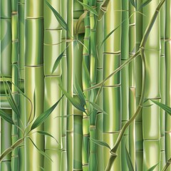 Naklejka premium seamless pattern of bamboo stalks