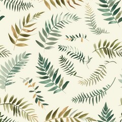 seamless pattern of delicate fern fronds