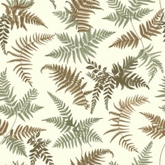 seamless pattern of delicate fern fronds