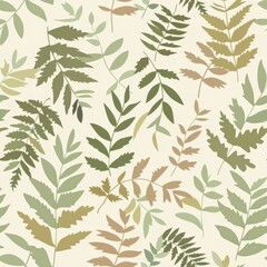Fototapeta premium seamless pattern of delicate fern fronds