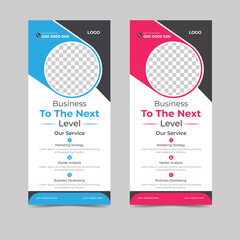 Digital marketing agency rack card design, Corporate business dl flyer design template.