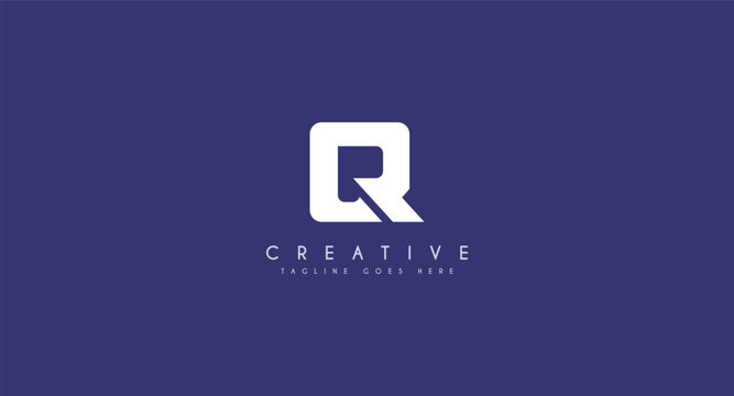 Initial Letter QR logo design vector illustration.