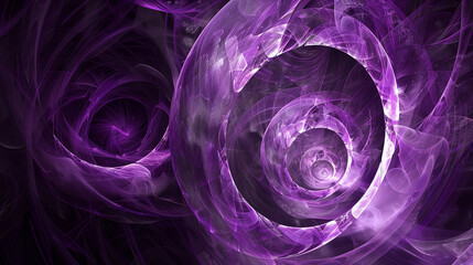 Creative and progressive amethyst circles in an abstract design,