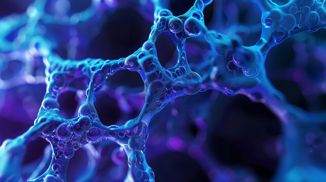 Periwinkle abstract structure emphasizing science for health seminar promotional content,