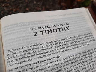 close up of a Bible page