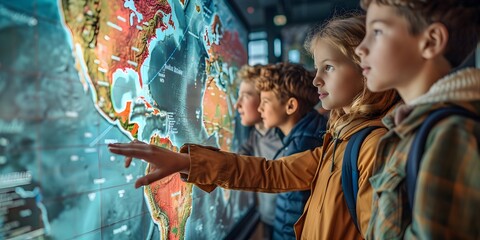 Engaging Geography Lesson Using Interactive Smart Board for Curious Students Exploring the World