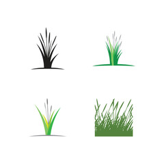 Grass logo vector template element and symbol