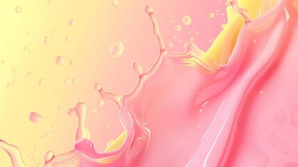 A playful gradient background mixing bubblegum pink with a splash of lemon yellow, creating a fun and youthful atmosphere for engaging designs.