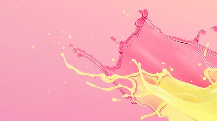 A playful gradient background mixing bubblegum pink with a splash of lemon yellow, creating a fun and youthful atmosphere for engaging designs.