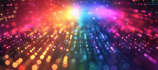 Obraz premium Colorful light space. LGBT pride gender equality wallpaper. Generative AI technology. 
