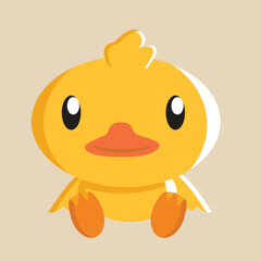 Duck vector with detailed illustration of light and shadow