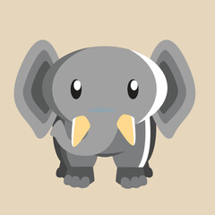 Elephant vector with detailed illustration of light and shadow