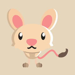 Jerboa vector with detailed illustration of light and shadow