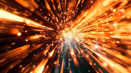 Fototapeta premium A promotional video's opening sequence with dynamic text animation that zooms and blurs to create a sense of excitement and urgency.