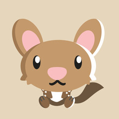 Quoll vector with detailed illustration of light and shadow