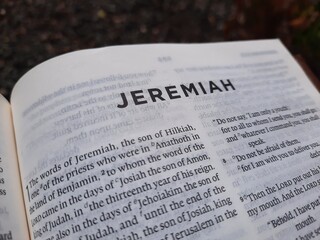 Close up of a Bible page