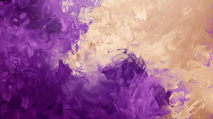 Fototapeta premium Violet and tan abstract digital texture, mimicking the expressive techniques of oil painting,